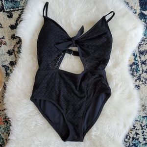 Sexy One Piece Black Bathing Suit